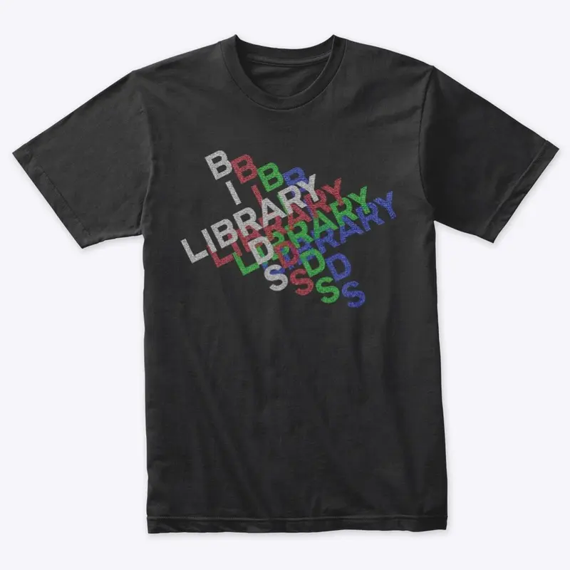 RGB text tilt tee